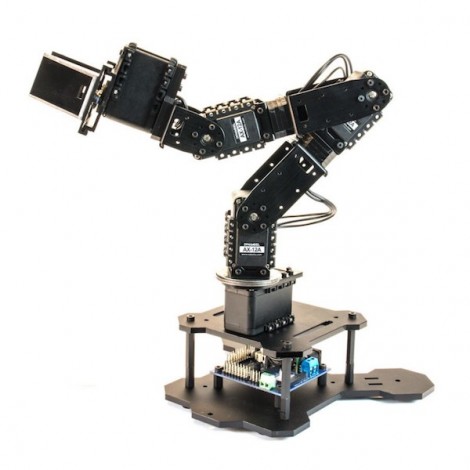 PhantomX Pincher Robot Arm Kit with AX-12 Actuators and Adapter for Leo Rover (non-assembled)
